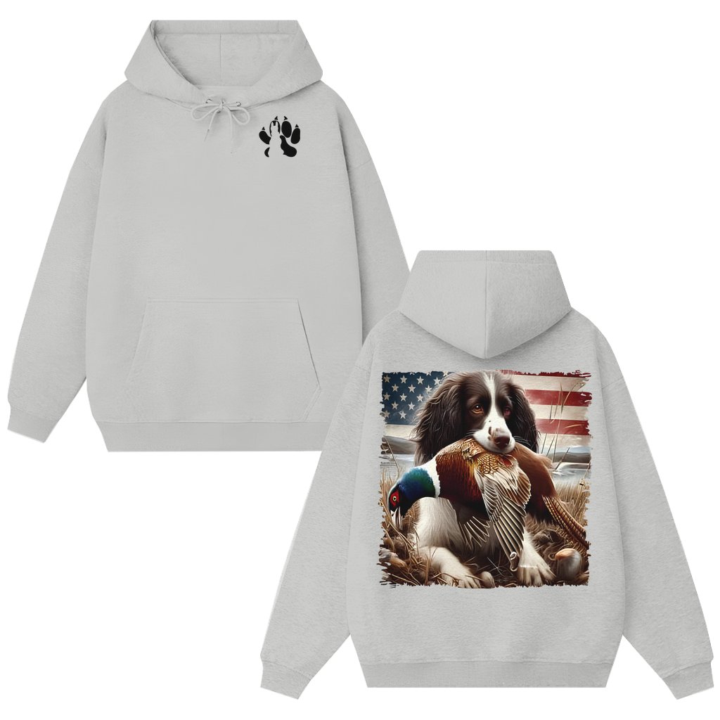 Hunting Dog Hoodie – Hunter Gift for Men Women Springer Spaniel - front view