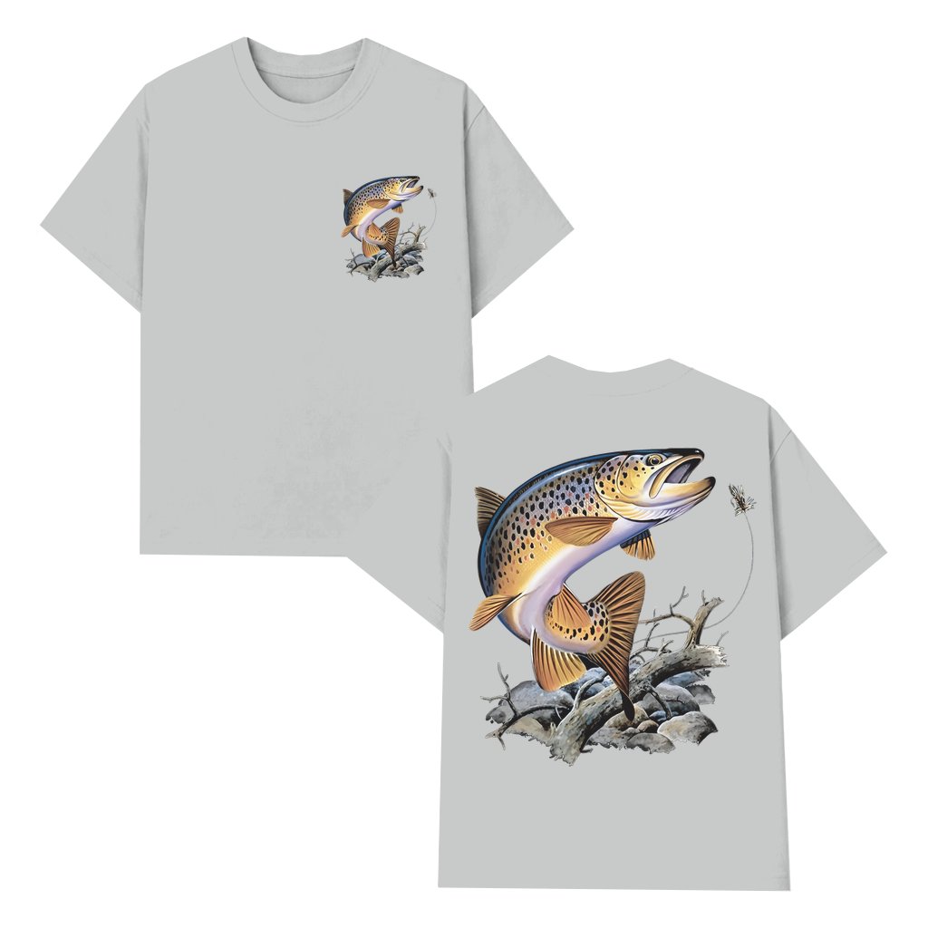 Funny Trout Fishing T-shirt – Gift for Fisherman - front view