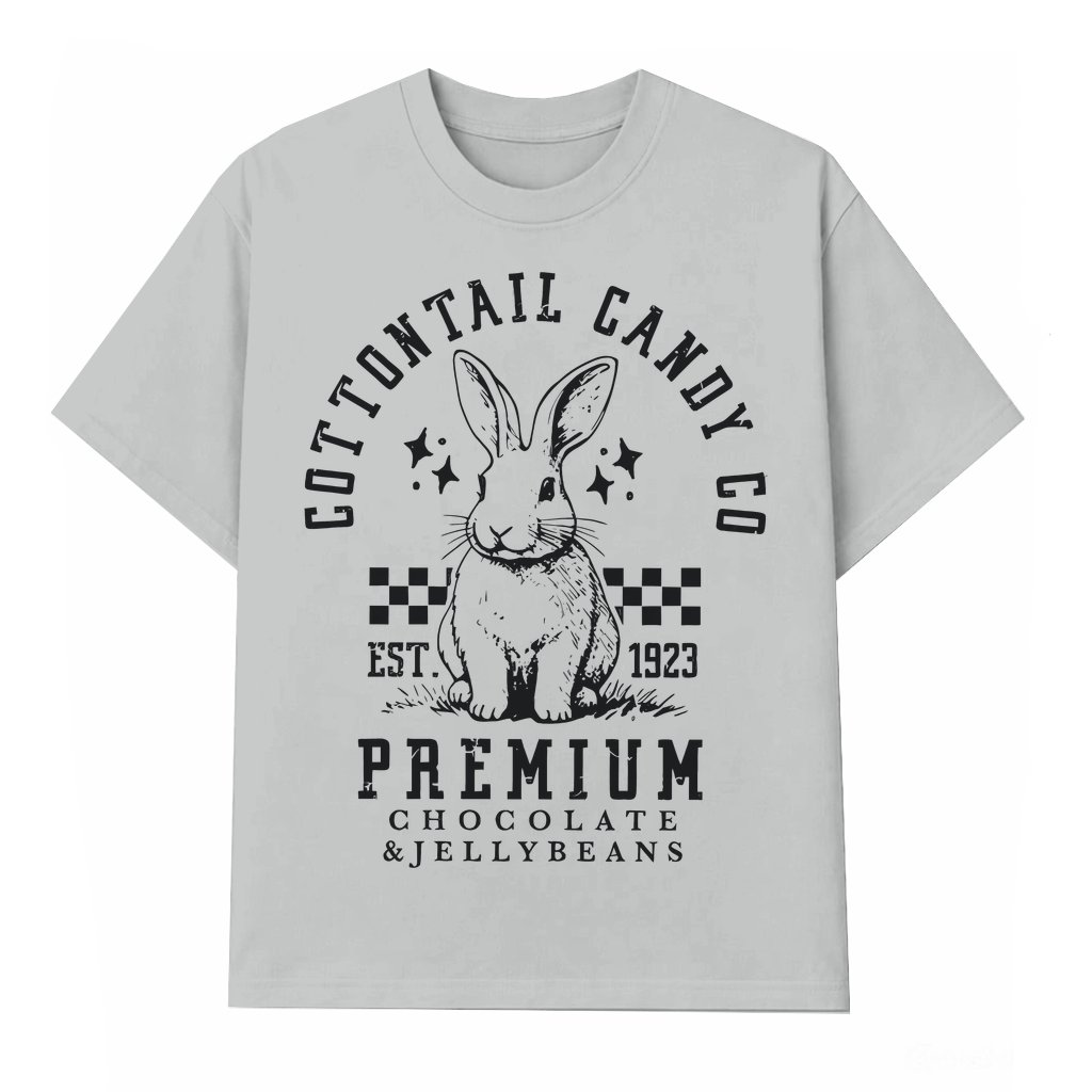 Cute Pastel Bunny T-shirt – Easter Gift for Women Trendy Spring - front view