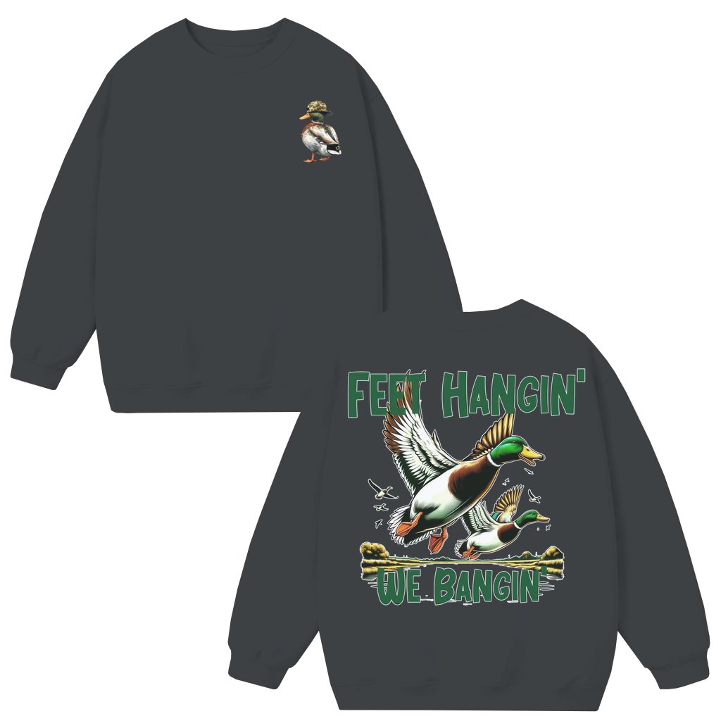 Funny Mallard Hunting and Fishing Sweatshirt – Gift for Hunter Men Classic - front view