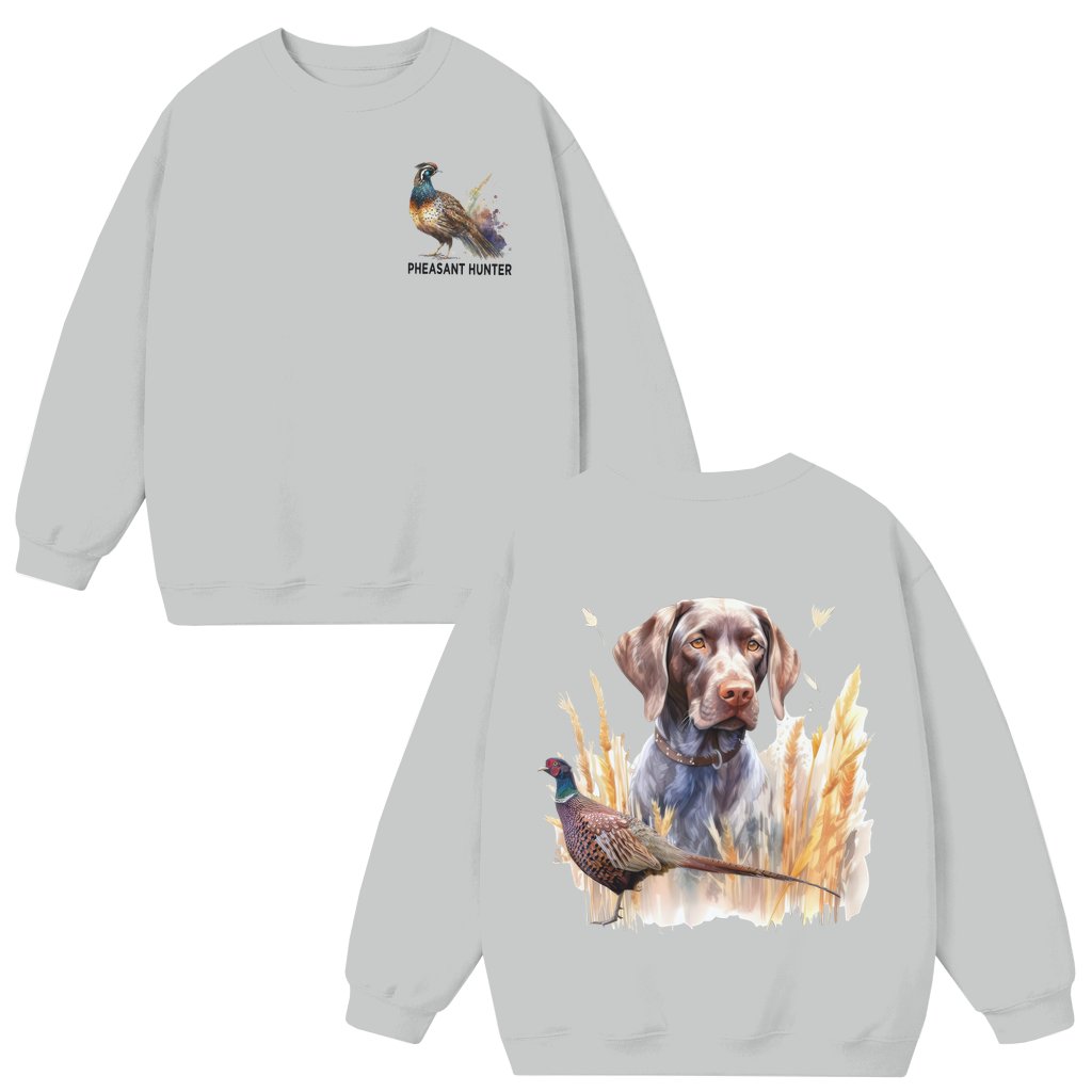 Pheasant Hunter Sweatshirt – Gift for Hunters 2 Sided Print - front view