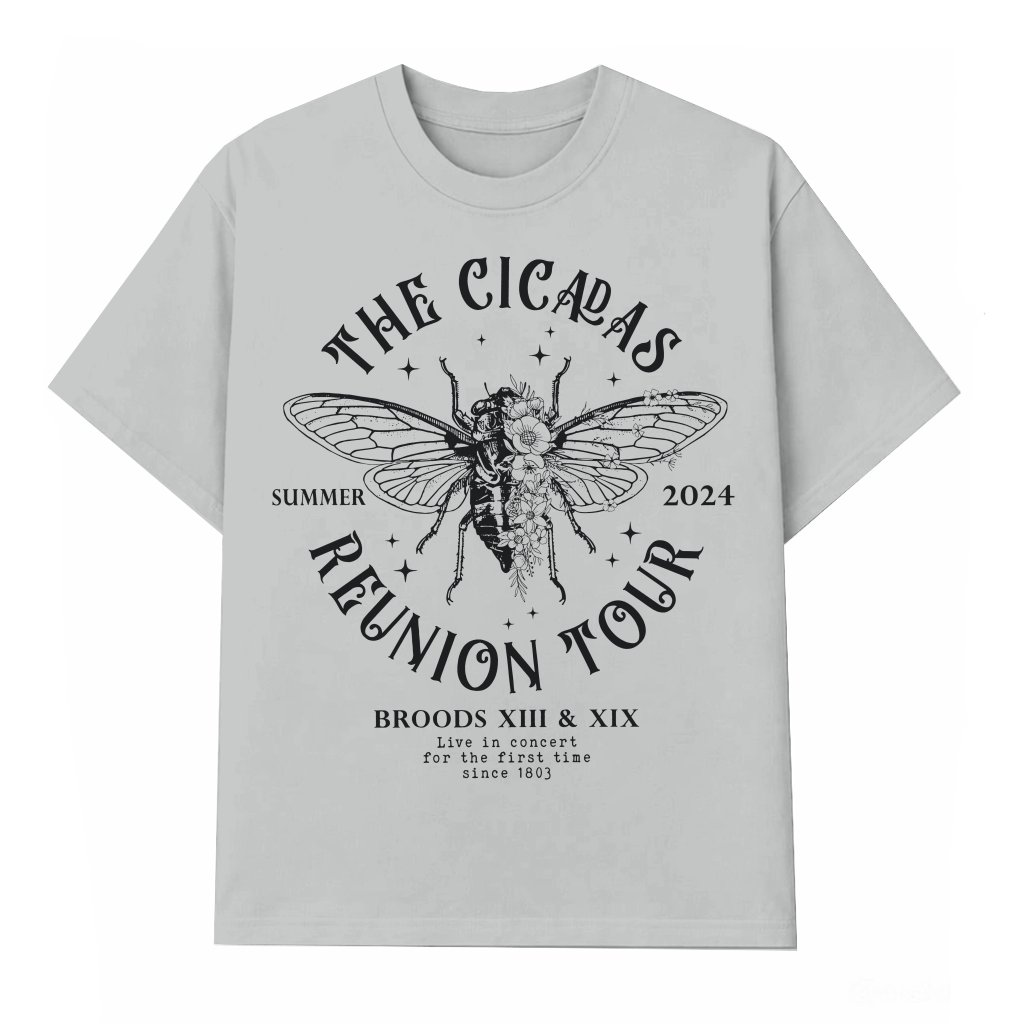 Cicada Reunion Summer 2024 T-shirt – Concert Gift for Insect Lover Vintage - front view