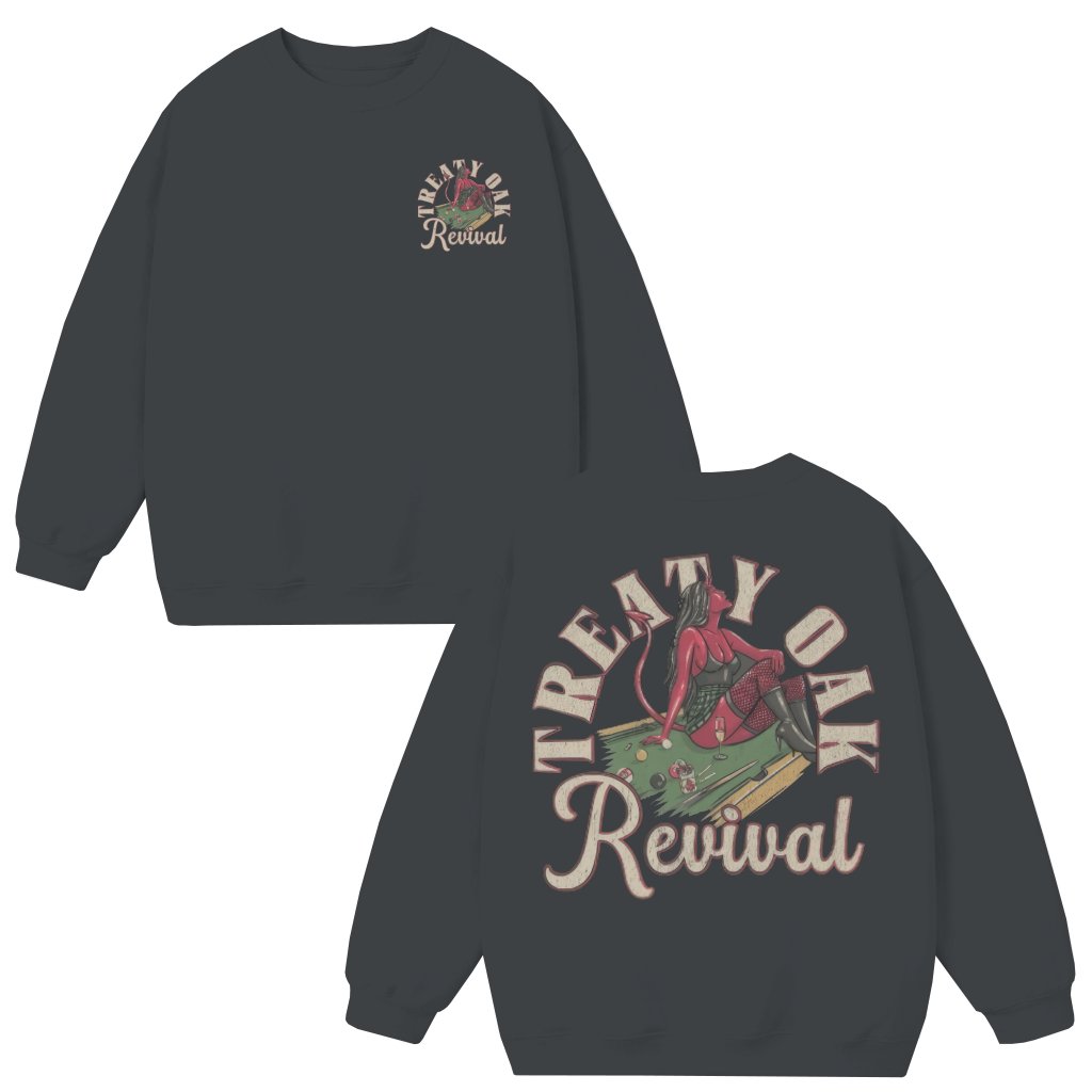Vintage Pin-Up Girl Sweatshirt – Retro Unisex Gift 2 Sided Print - front view
