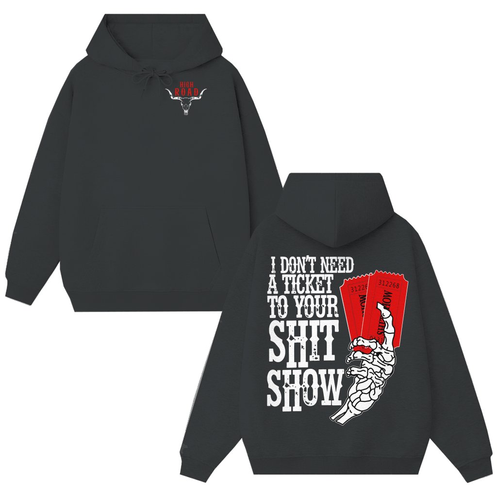 High Road Hoodie – Men's Gift Funny Edgy Streetwear 2 Sided Print - front view