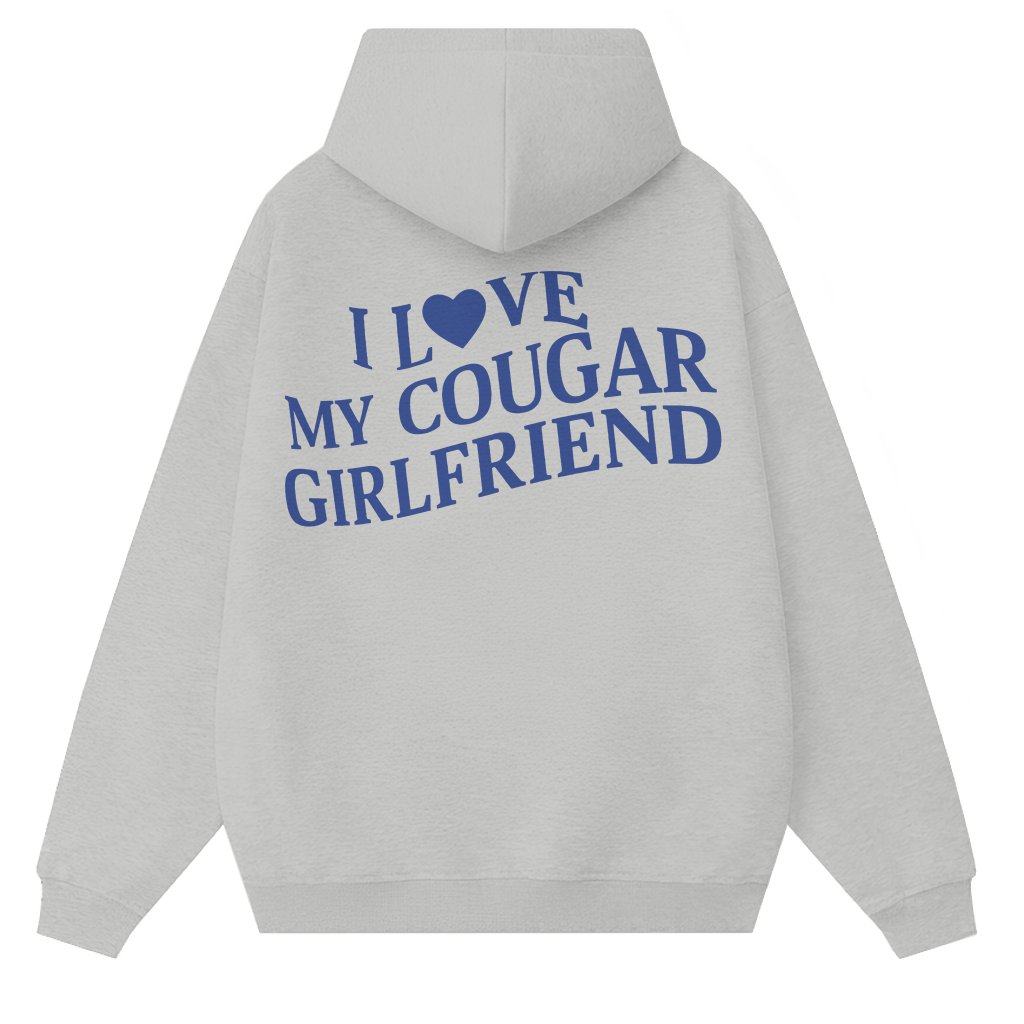 Funny I Heart My Cougar Hoodie – Valentine's Day Gift for Cougar Girlfriend - front view