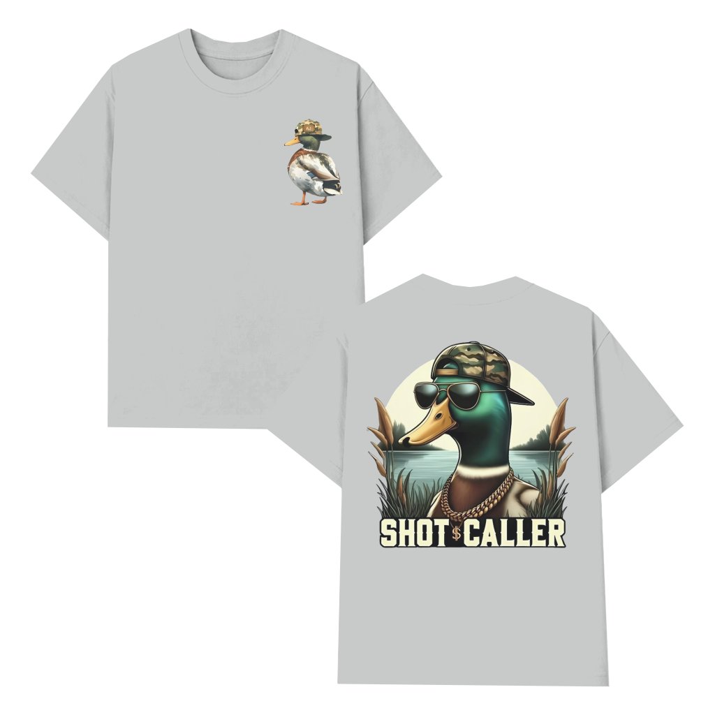 Hunting Duck T-shirt – Summer Gift for Him - front view