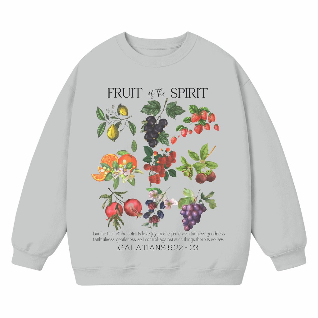 Fruit of the Spirit Christian Botanical Sweatshirt – Christian Gift Bible Verse - front view