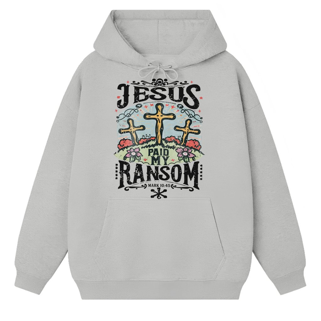 Christian Jesus Cross Hoodie – Easter Gift Vintage Bible Verse - front view