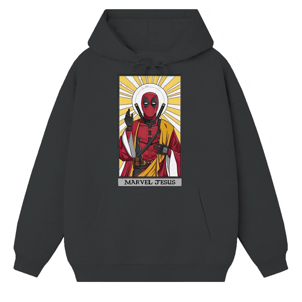 Sarcastic Jesus Graphic Hoodie – Funny Christian Birthday Christmas Gift for Men Women - front view