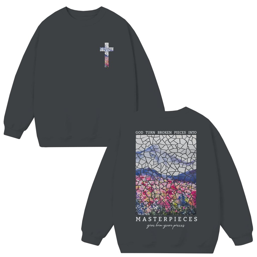 Christian Faith Sweatshirt – Gift for Jesus Lover Bible Verse Cross - front view