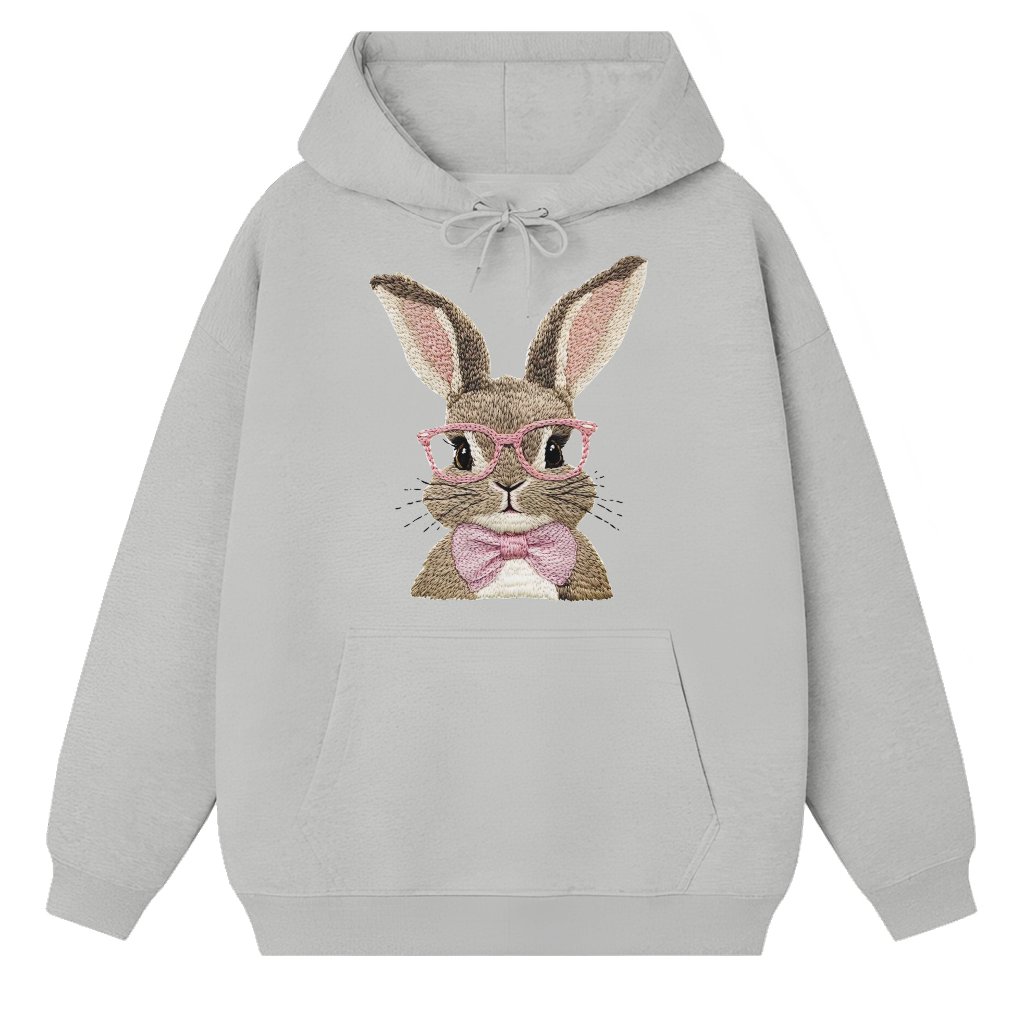 Easter Bunny Hoodie – Easter Christian Funny Retro Gift - front view