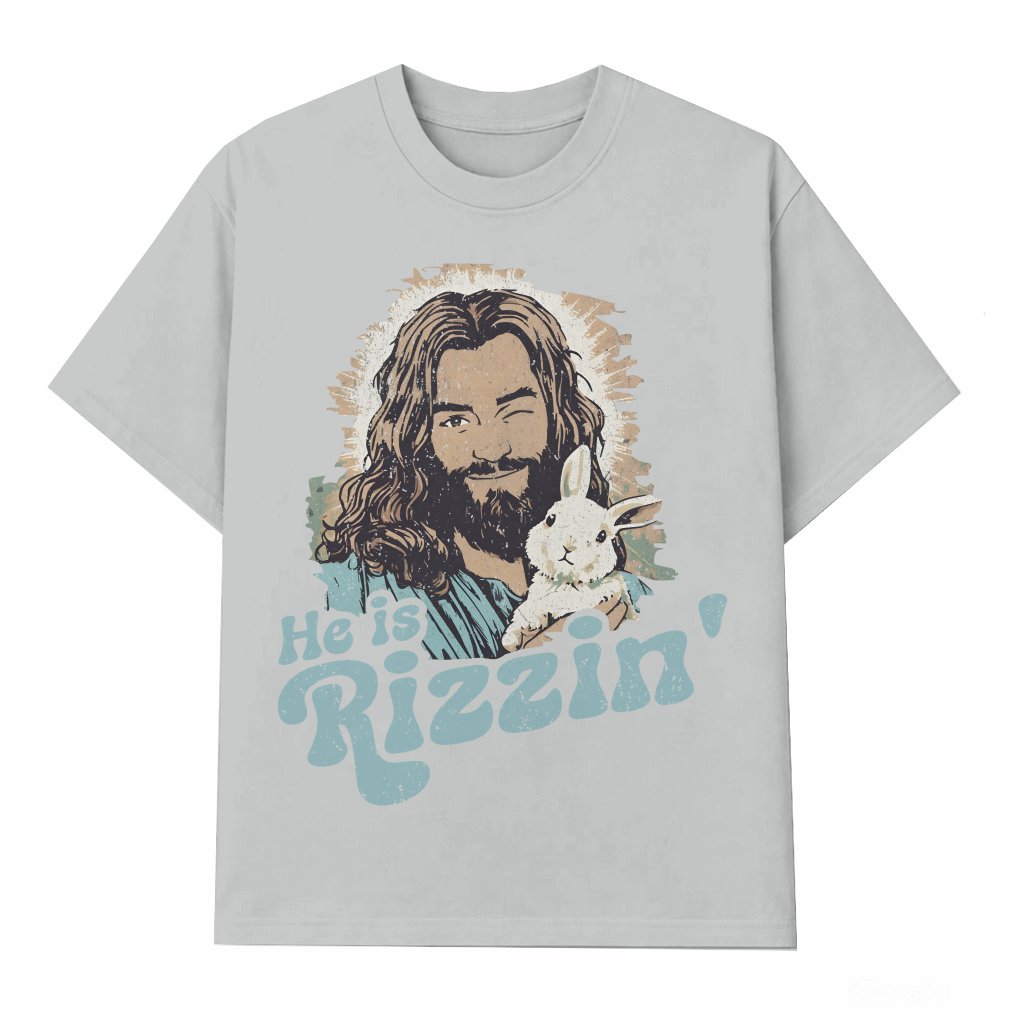 He Is Rizzin' Funny T-shirt – Easter Christian Gift - front view