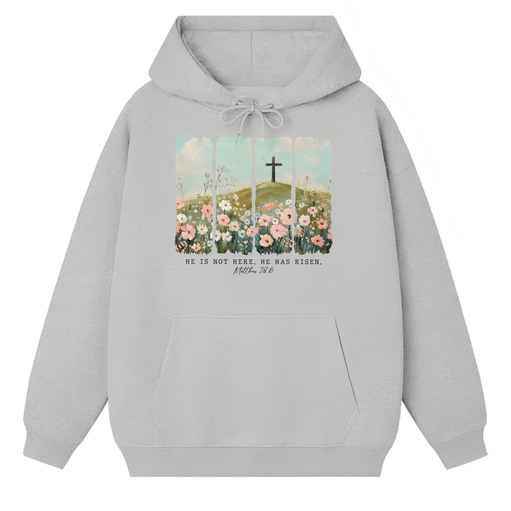 He is Risen Hoodie – Easter Christian Gift - front view