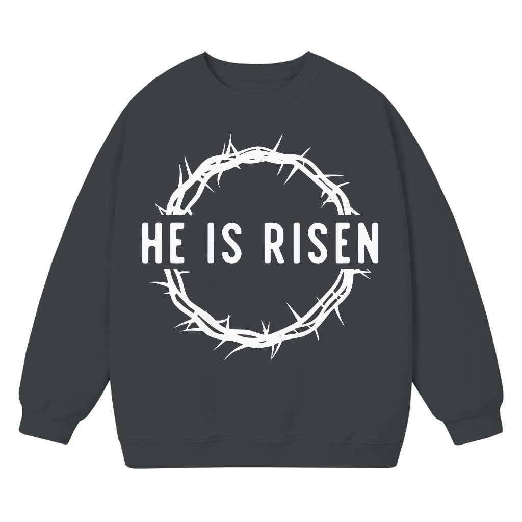 He is Risen Christian Sweatshirt – Easter Gift for Men Classic - front view