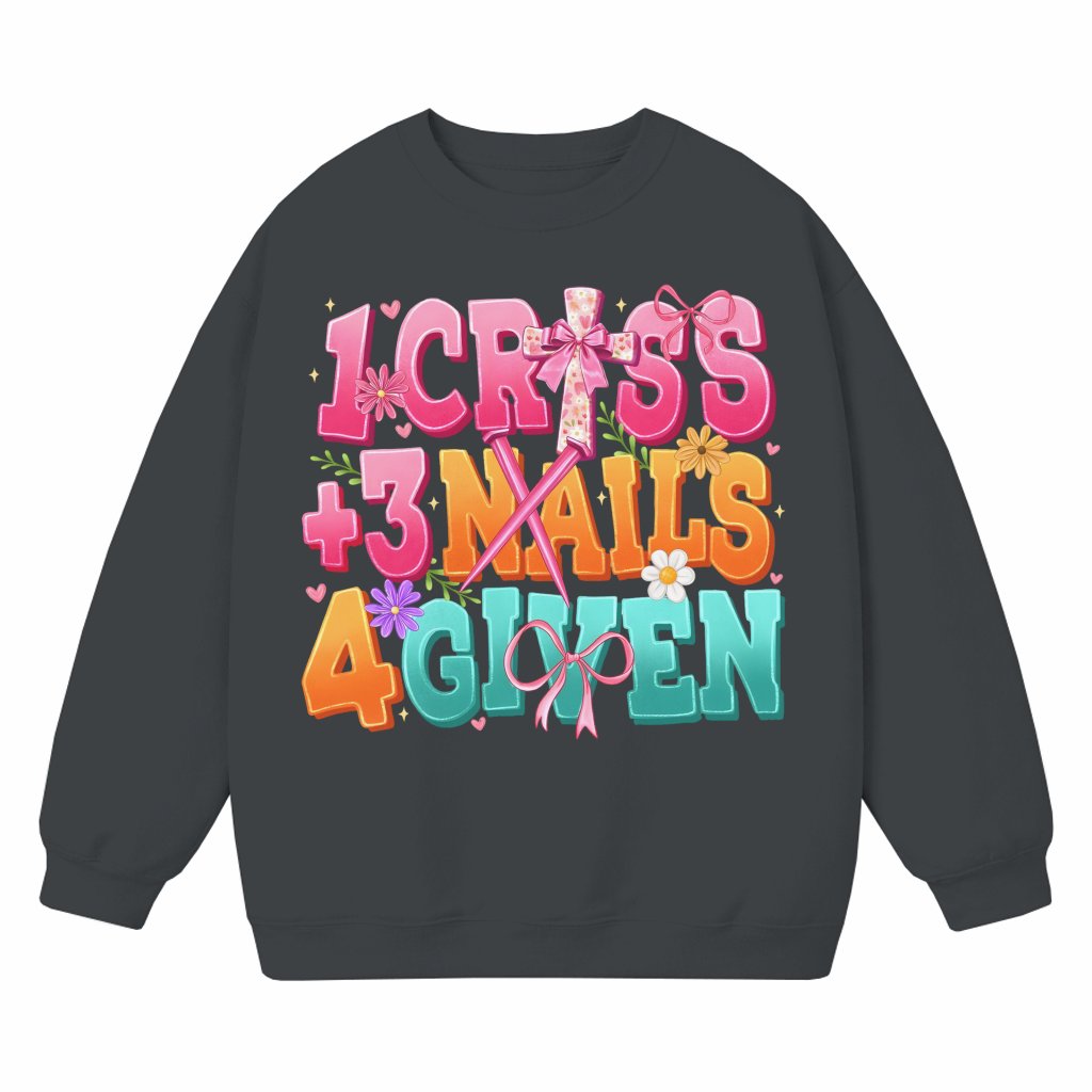 He is Risen Jesus Cross Sweatshirt – Easter Christian Gift - front view