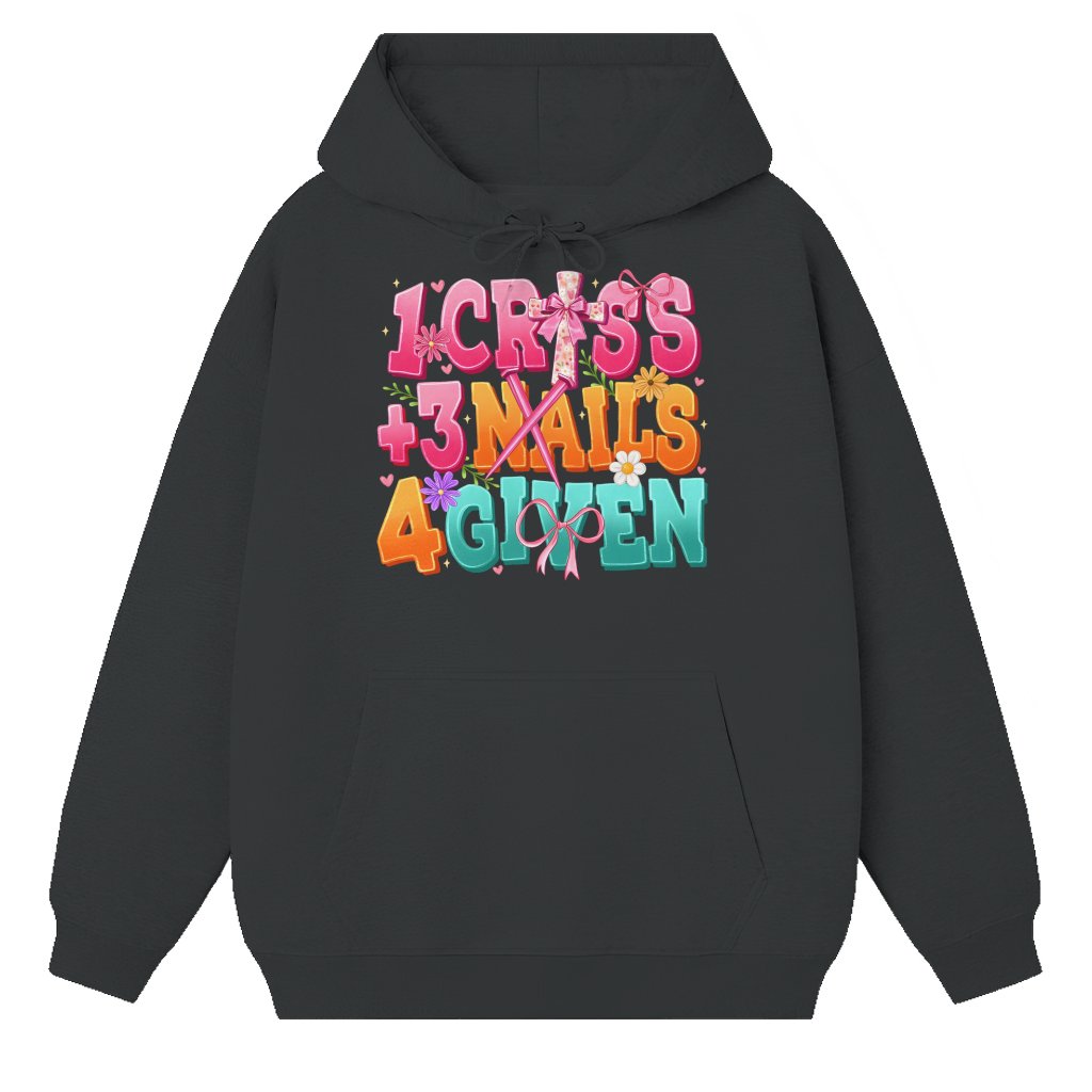Jesus He is Risen Cross Hoodie – Christian Easter Gift - front view
