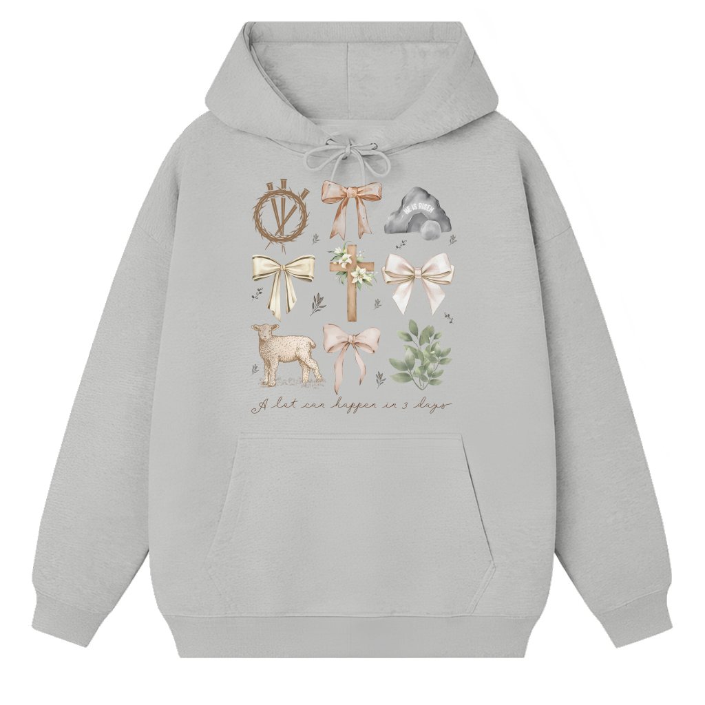 He is Risen Hoodie – Easter Gift for Women Faith Jesus Trendy - front view