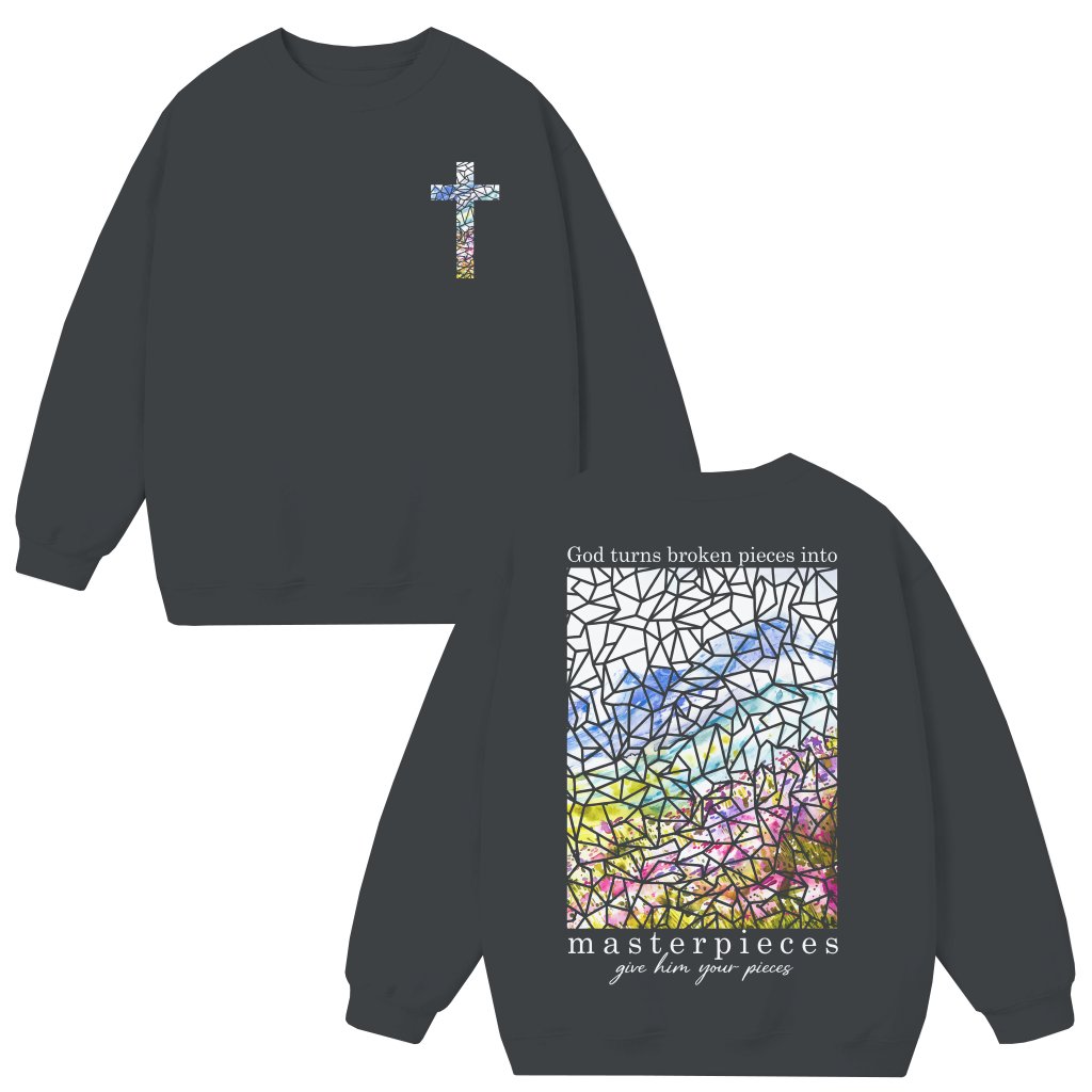 Christian Faith Sweatshirt – Christian Gift for Jesus Lover Bible Verse Cross - front view