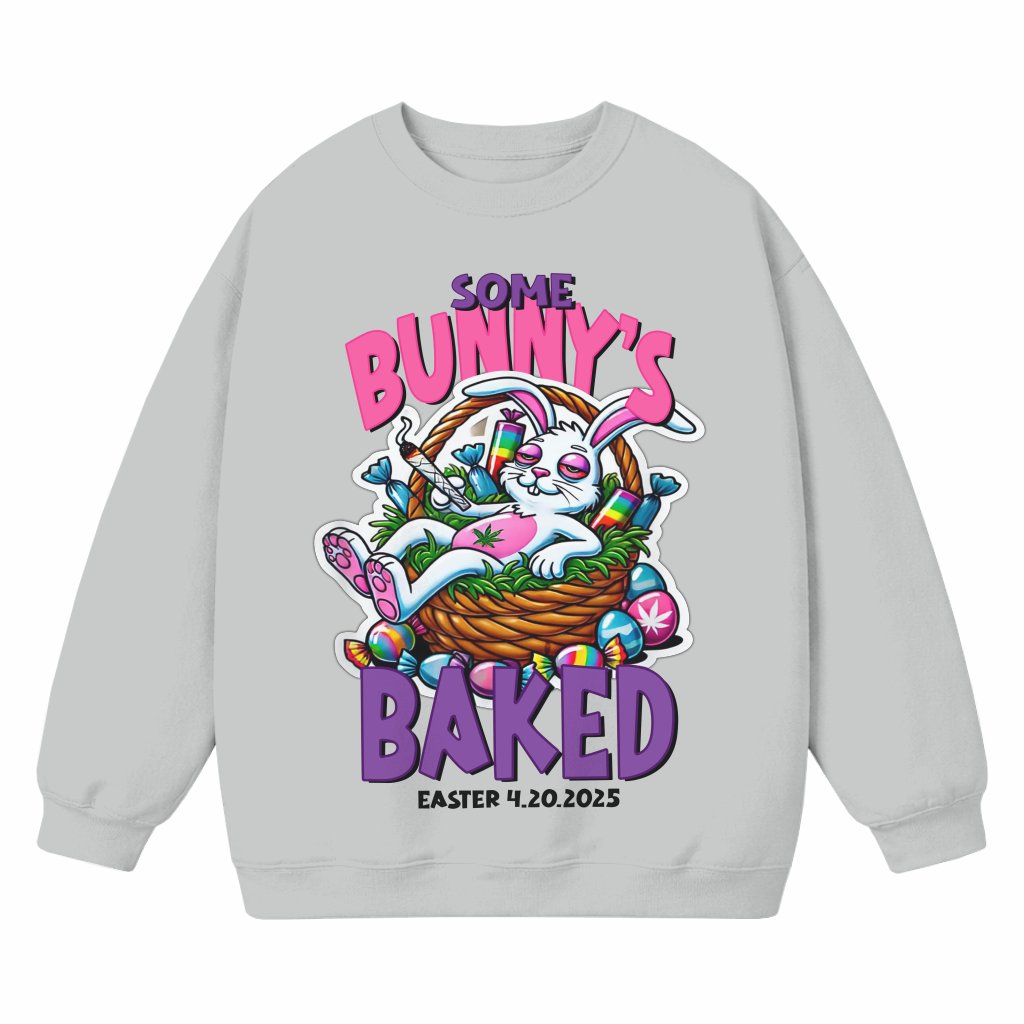 Easter Bunny 420 Sweatshirt – 420 Day Baked Cannabis Gift Funny Trendy - front view