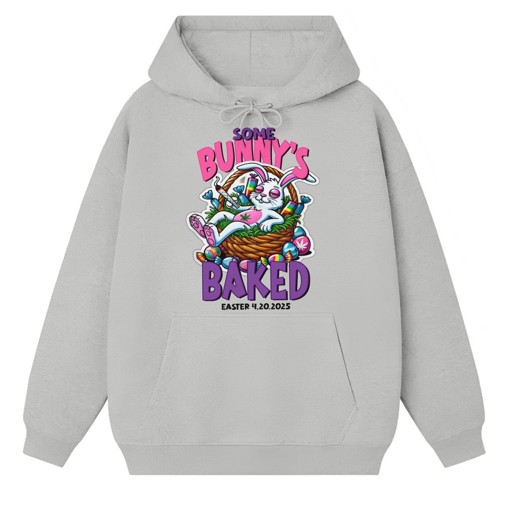 Some Bunny's Baked 420 Hoodie – Easter Gift Funny Cute Rabbit - front view