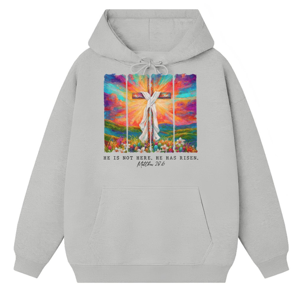 He is Risen Wildflower Hoodie – Easter Gift for Christian - front view