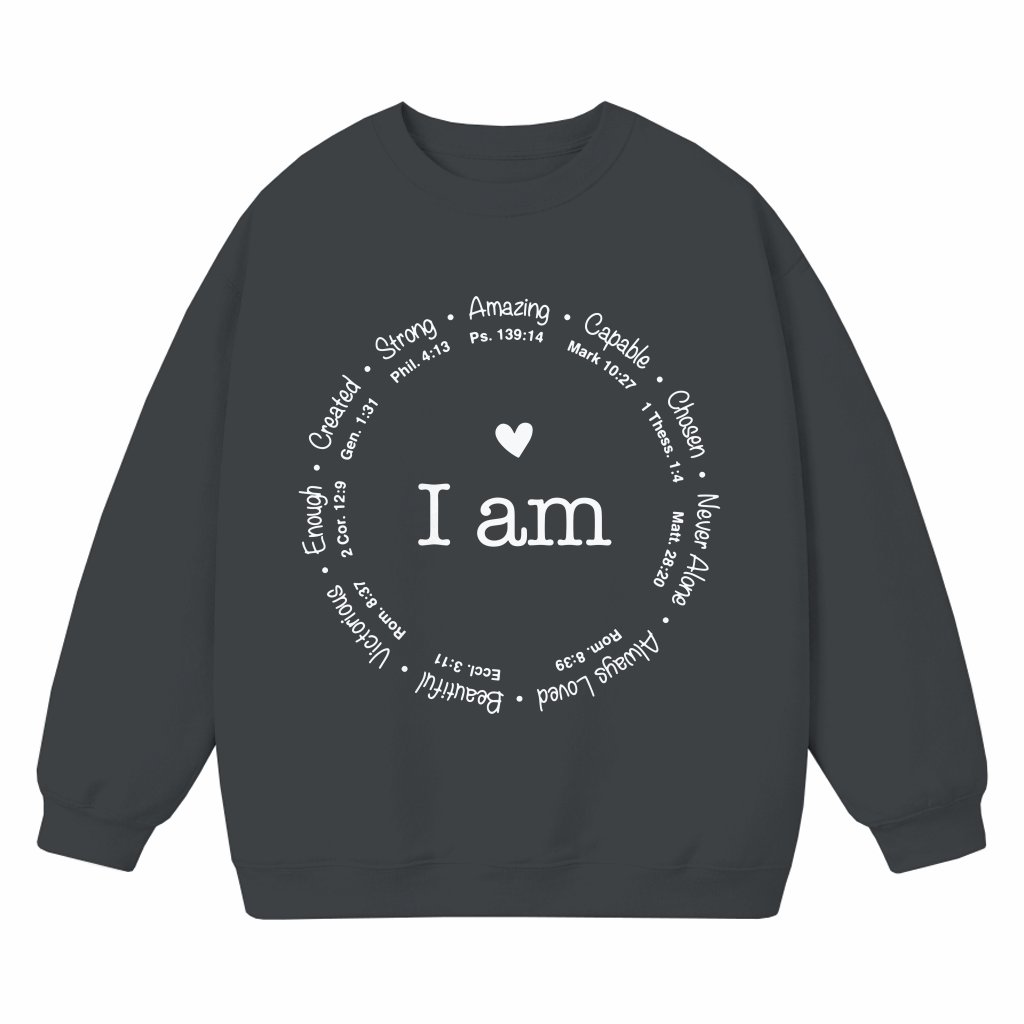 I Am Inspiration Sweatshirt – Gift for Women Christian Bible Verse Empowerment - front view