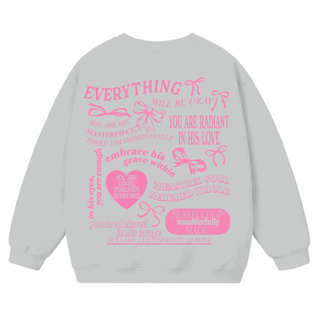 Everything Love Jesus Sweatshirt – Christian Gift Vintage Style - front view