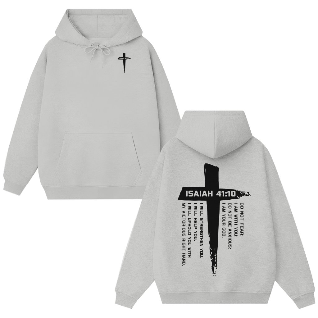 Isaiah 41:10 Do Not Fear Hoodie – Uplifting Christian Scripture Gift - front view