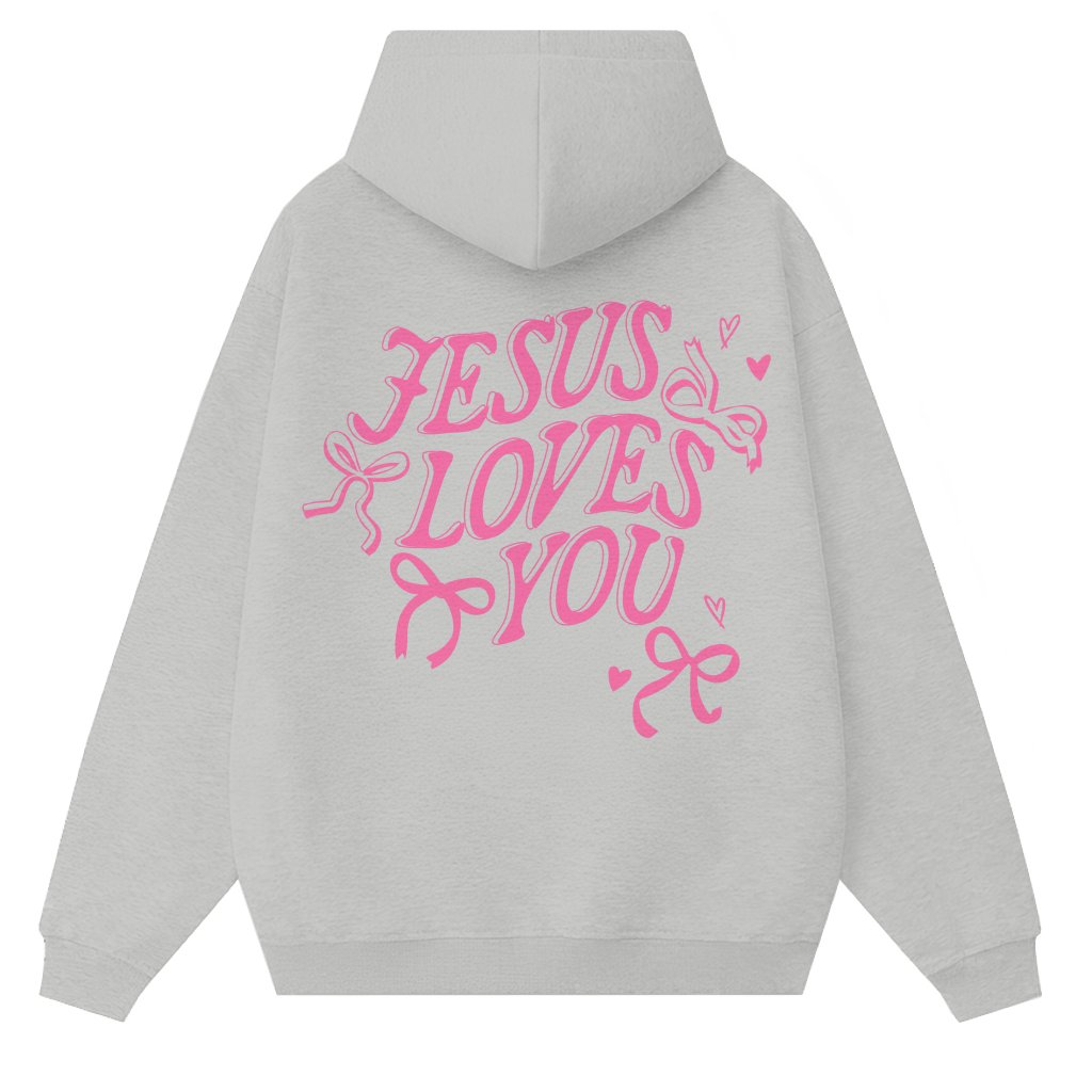 Jesus Love You Christian Hoodie – Vintage Religious Gift - front view