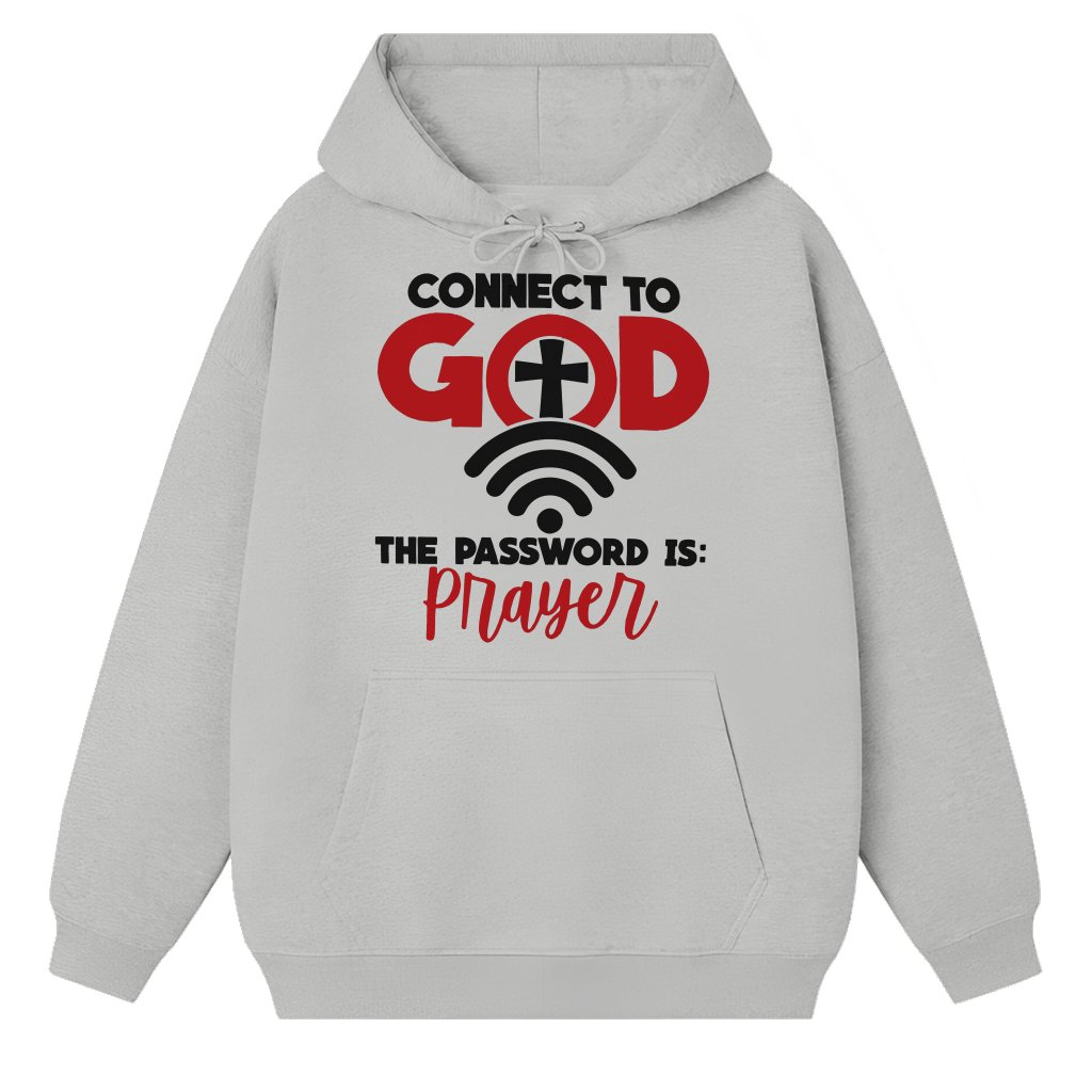 Prayer Is The Password Hoodie – Inspirational Christian Faith Gift - front view