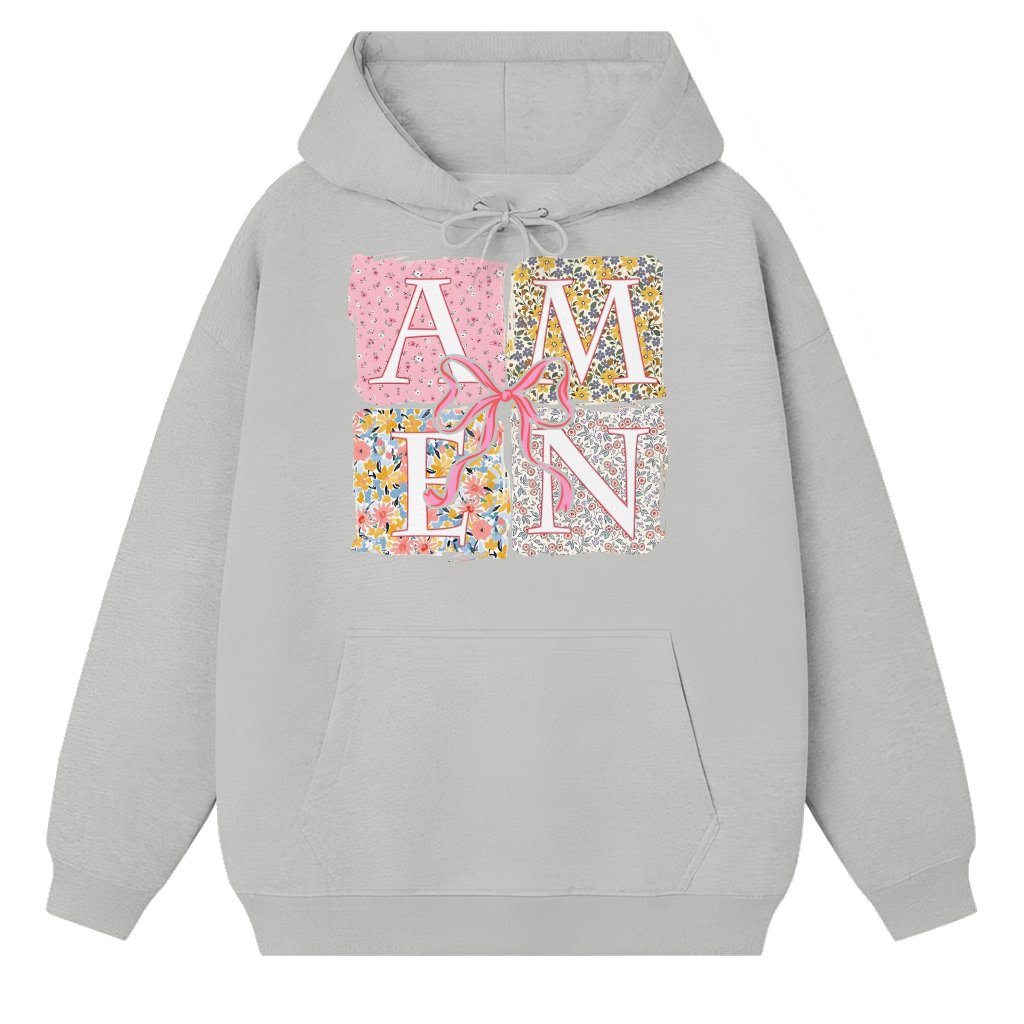Cute Floral Hoodie – Easter Christian Jesus Gift - front view