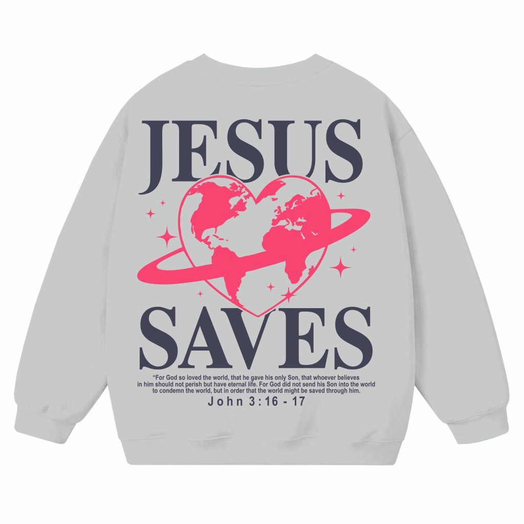 I Love Jesus Sweatshirt – Gift for Christian Vintage Trendy - front view