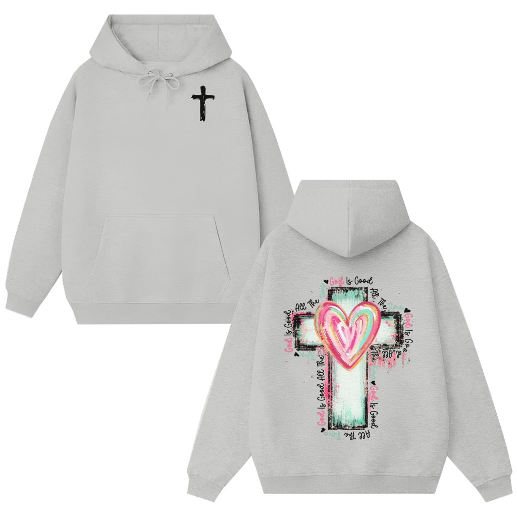 God Is Good Hoodie – Christian Birthday Gift for Men - front view