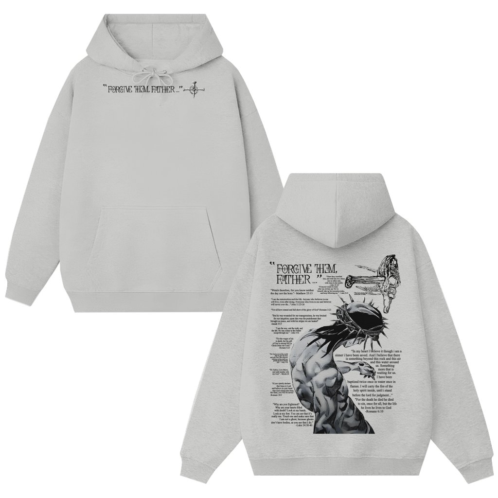 Forgive Them Father Hoodie – Christian Faith Gift for Men Women Scripture Art - front view
