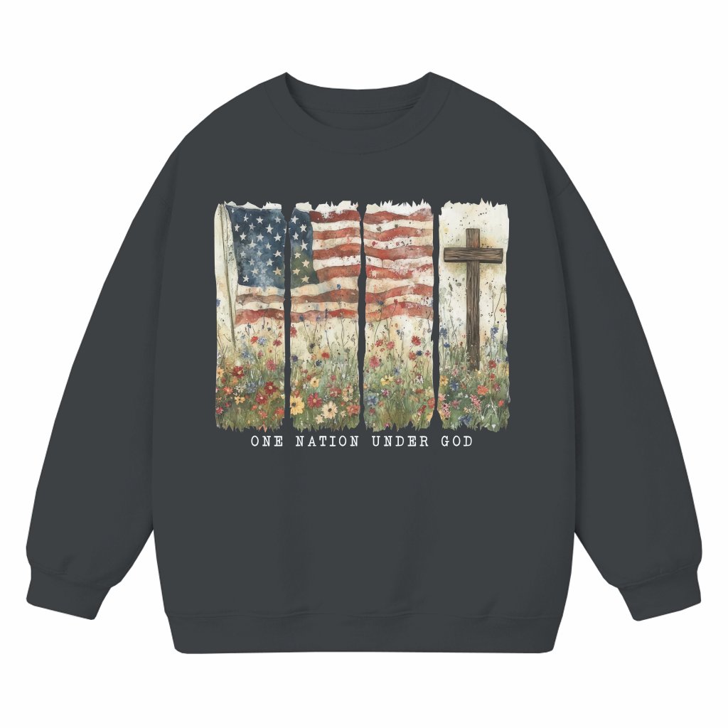 Christian One Nation Under God Sweatshirt – Christian Gift For Men Women Classic - front view
