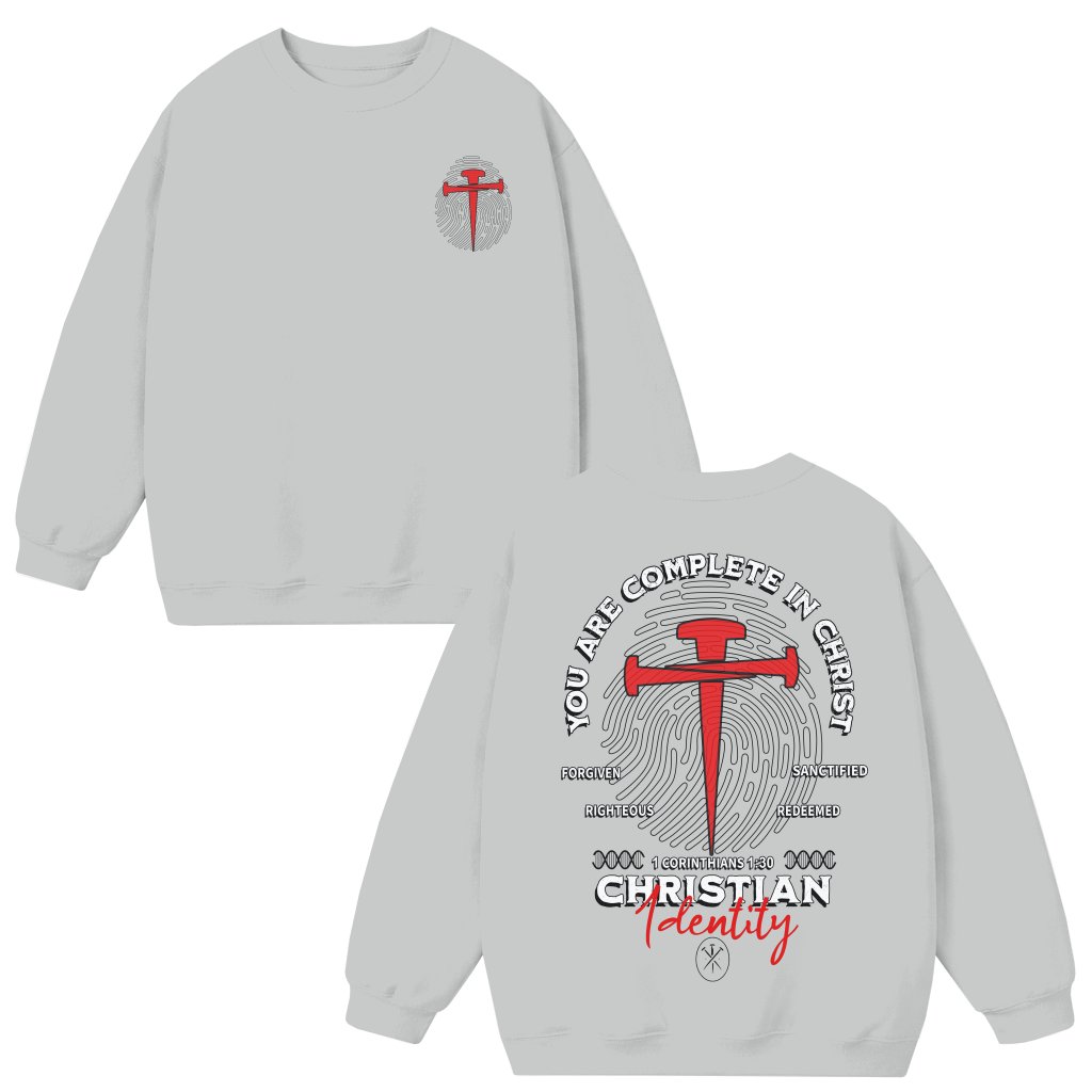 Man of Faith Sweatshirt – Christian Gift for Men Inspiring Bible Verse Classic - front view