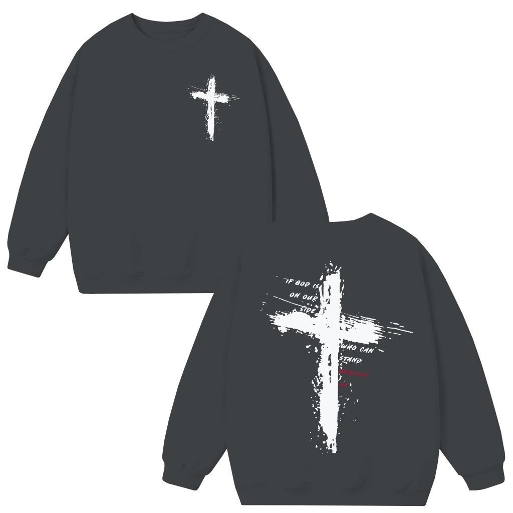 Christian Cross Sweatshirt – Christian Gift Classic Style - front view