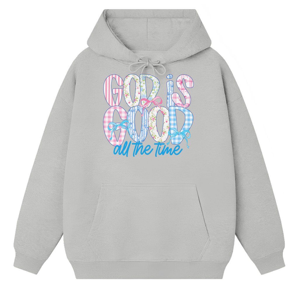 God is Good Hoodie – Christian Gift Floral Jesus Bible Verse - front view