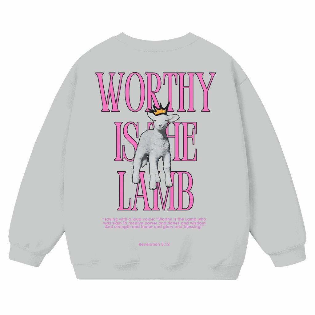 Worthy Is The Lamb Christian Sweatshirt – Gift for Christians Classic - front view