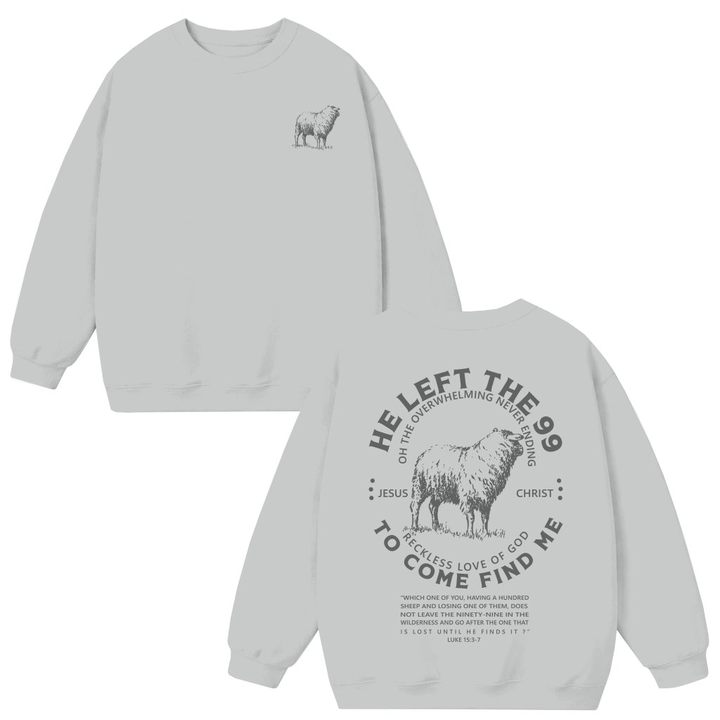 Retro Christian Sweatshirt – Gift for Men Inspirational Faith-Based - front view