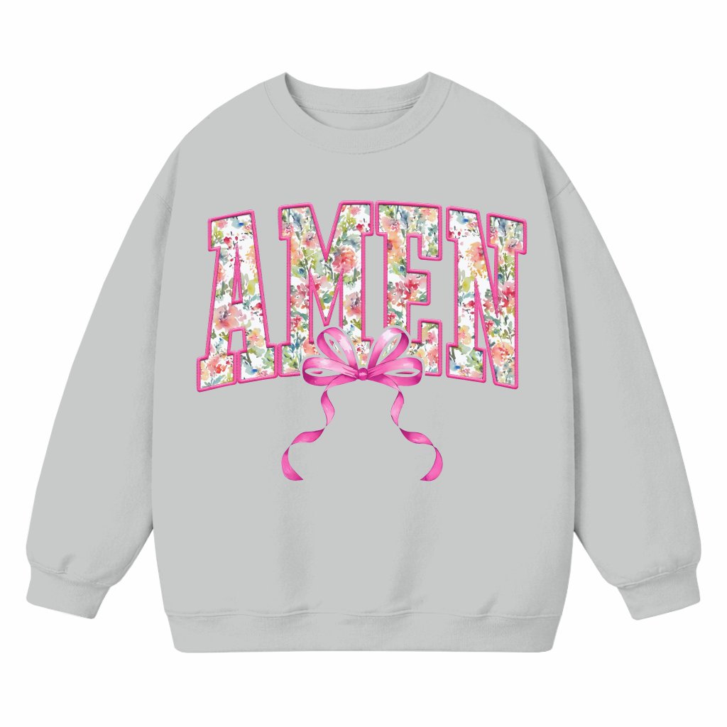 Christian Coquette Bow Sweatshirt – Easter Gift Trendy Jesus - front view
