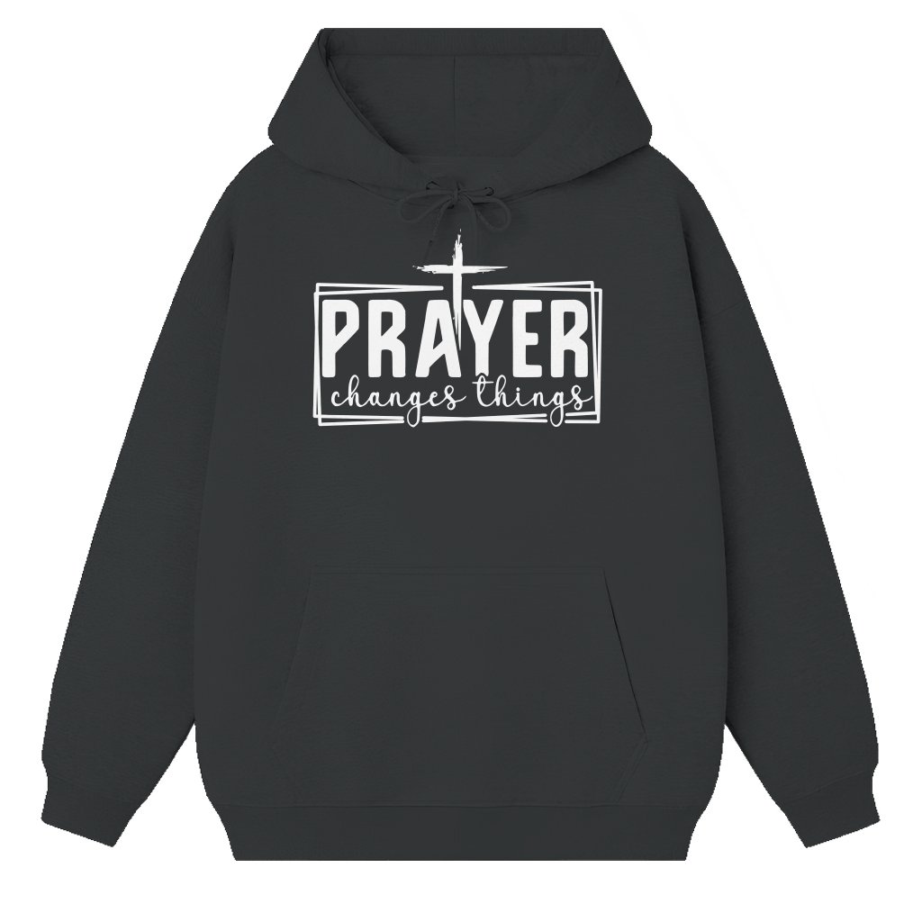 Prayer Changes Things Christian Hoodie – Gift for Him and Her Religious - front view