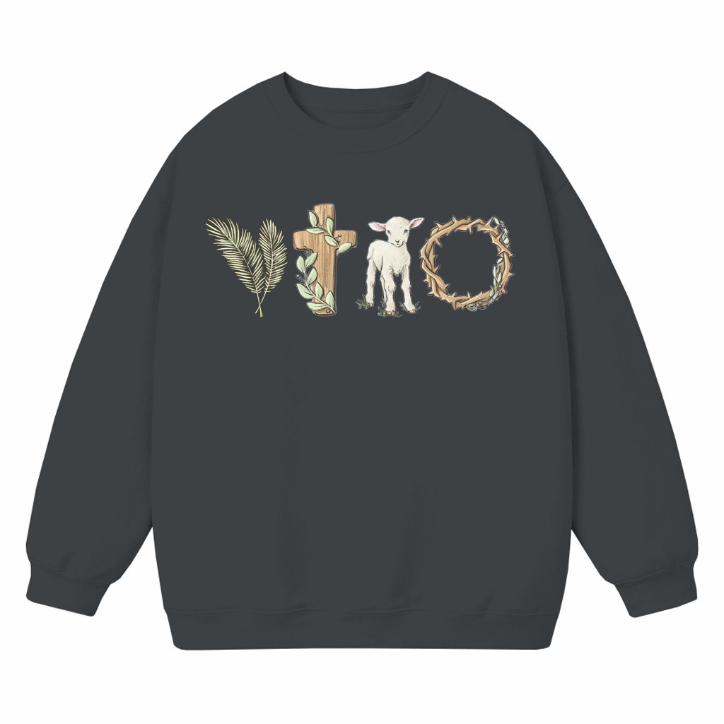 He Is Risen Sweatshirt – Christian Easter Gift for Women Cute - front view