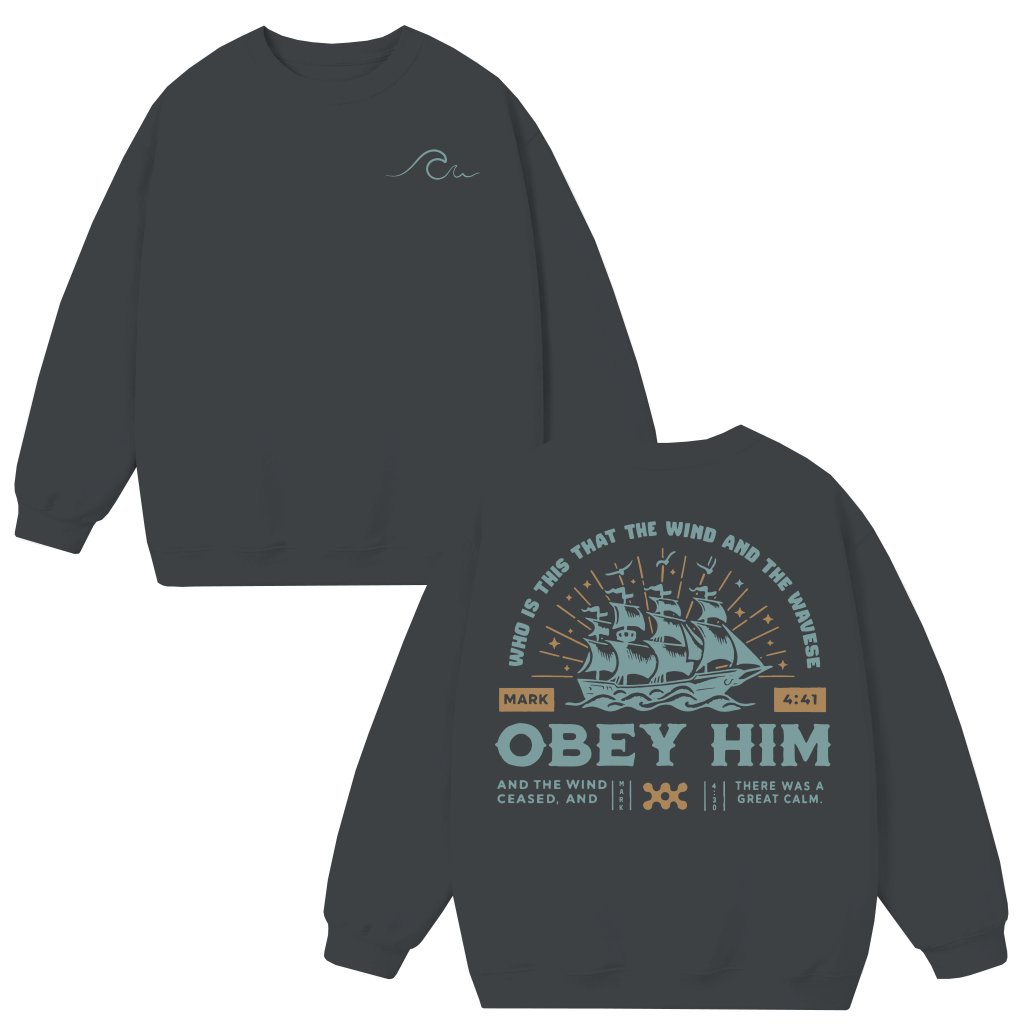 Christian Scripture Sweatshirt – Bible Verse Religious Gift for Dad - front view