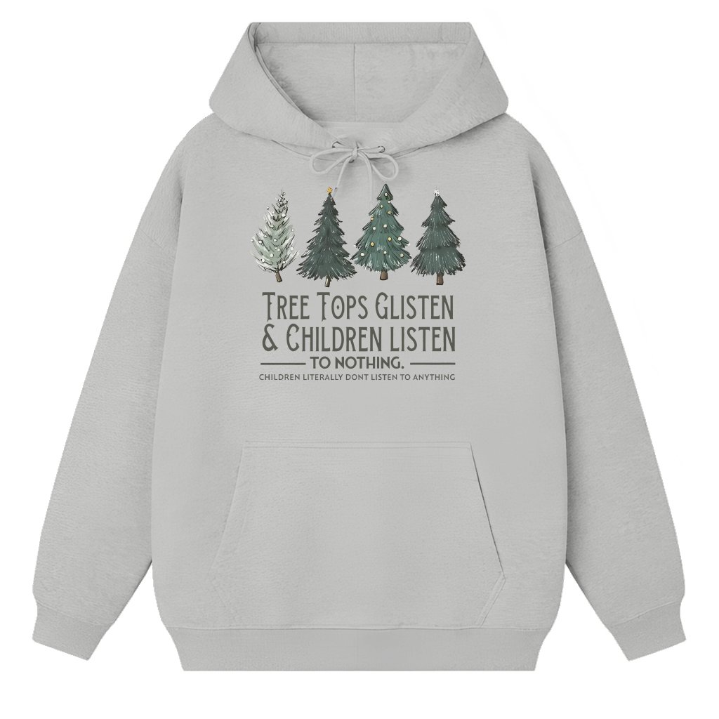 Playful Christmas Tree Hoodie – Christmas Gift Festive - front view
