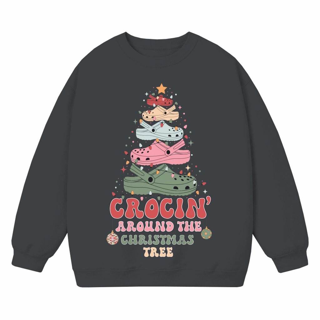 Croc Christmas Tree Sweatshirt – Christmas Gift for Nurses Funny - front view