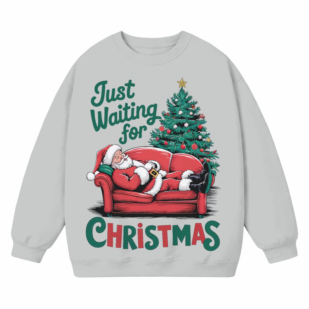 Relaxed Santa Sweatshirt – Christmas Gift Cozy - front view