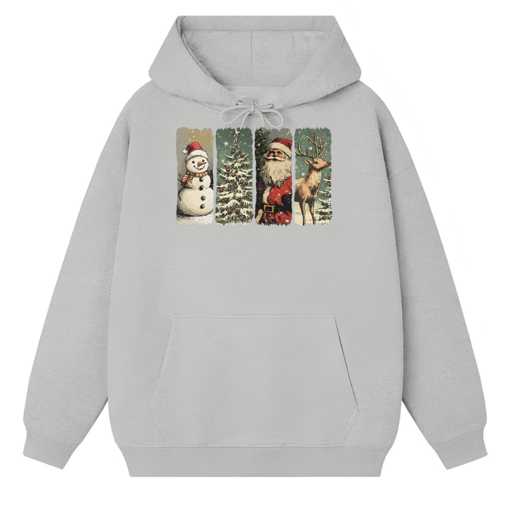 Vintage Santa Claus Hoodie – Christmas Retro Gift - front view