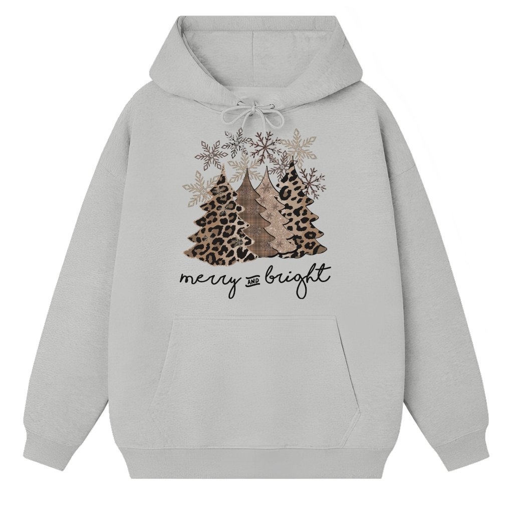 Christmas Tree Snowflakes Hoodie – Christmas Gift for Women Fun Casual - front view