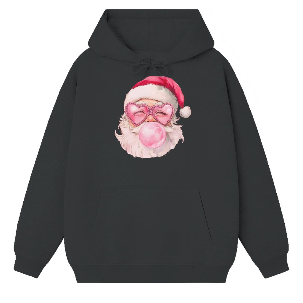 Santa Claus Bubblegum Hoodie – Christmas Gift Funny - front view